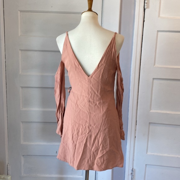 Lovers + Friends Love Letter Tan Wrap Dress, Size S - Picture 7 of 14